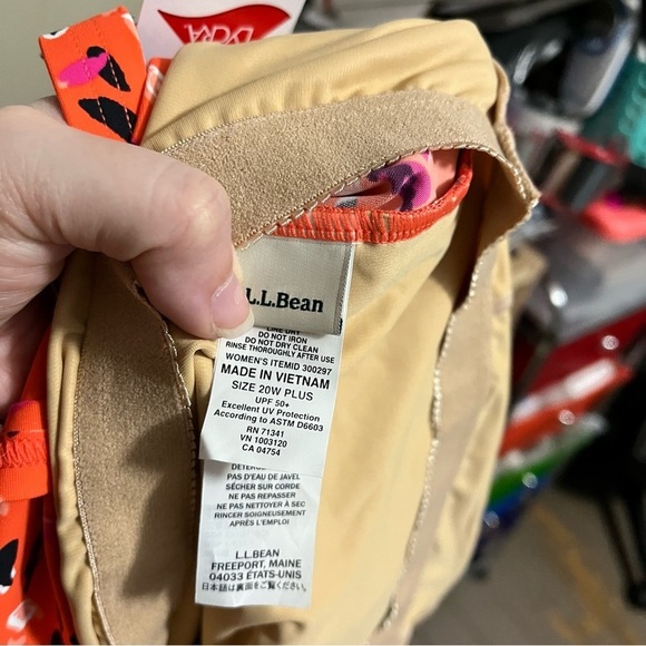 L.L. Bean Shaping Swimwear Tankini Top Floral Plus Size 20W 20 Wide UPF 50+ K - Picture 5 of 5